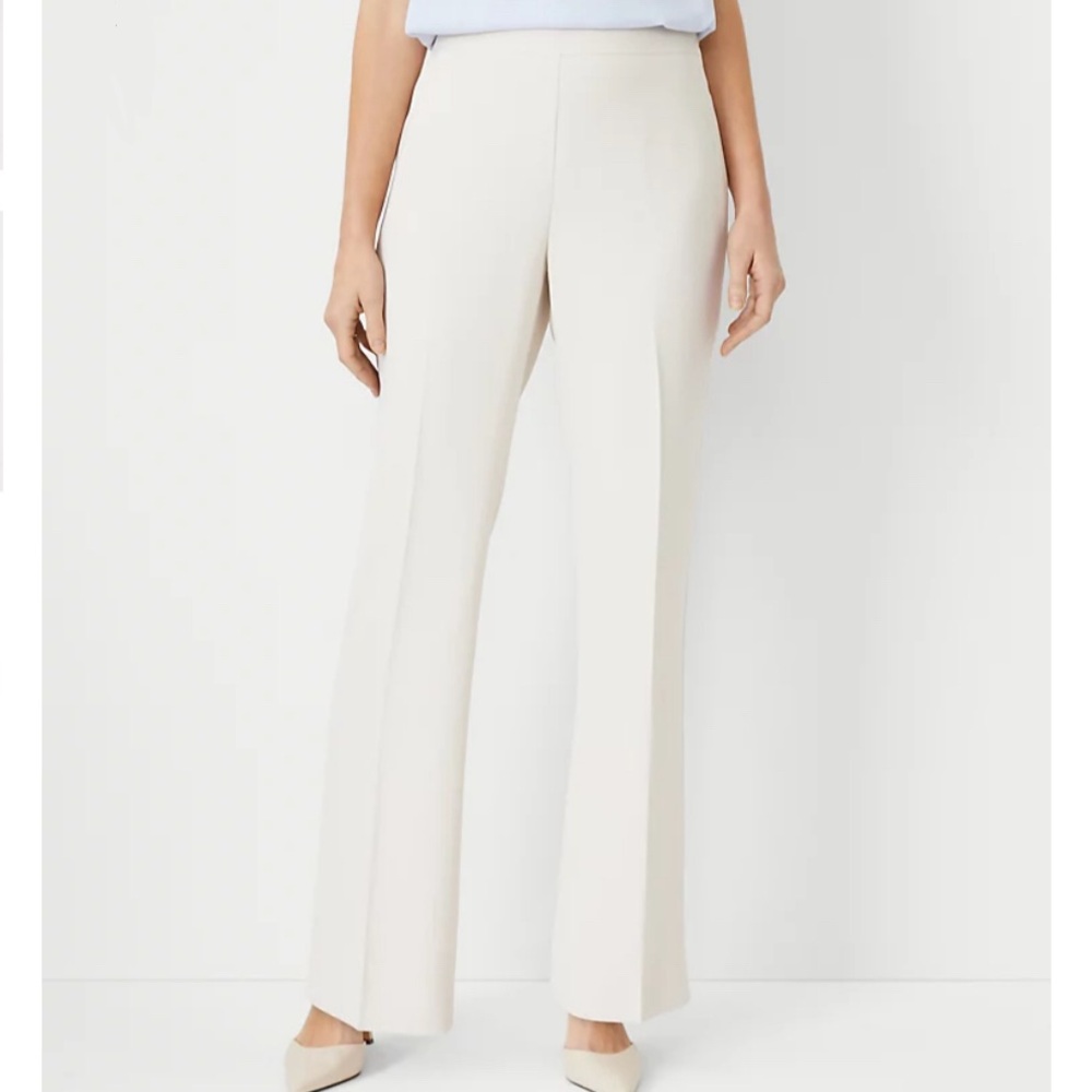 NWT Ann Taylor The Side Zip Trouser Pant in Fluid Crepe - Curvy Fit | Size 10